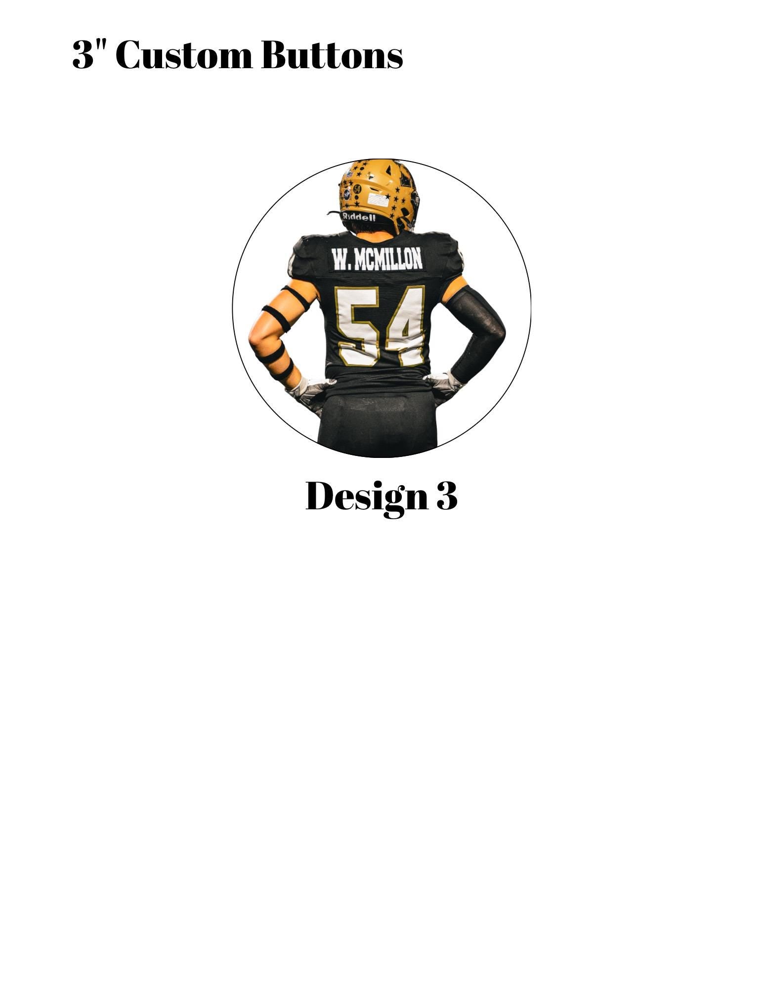 Large 3" Custom Player Button