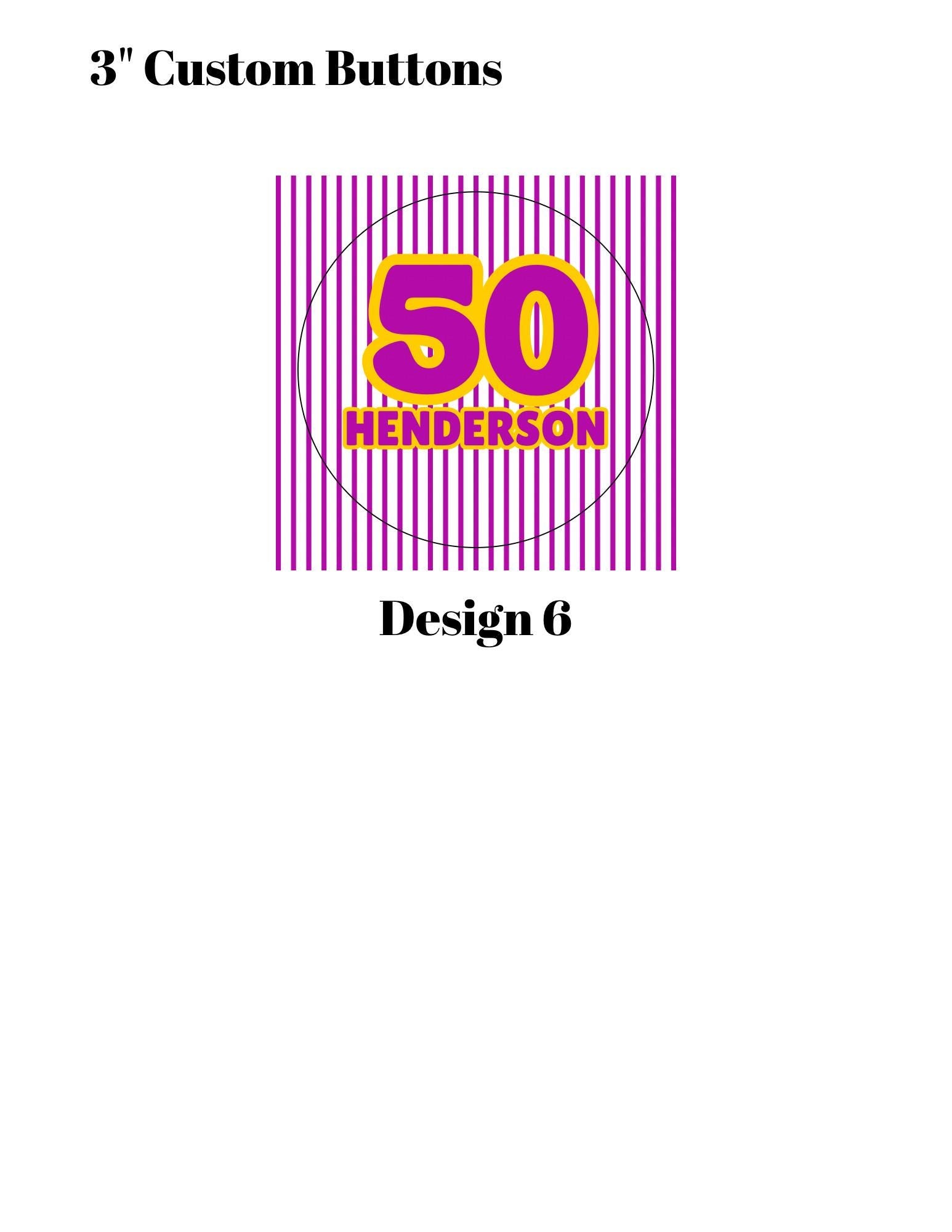 Large 3" Custom Player Button