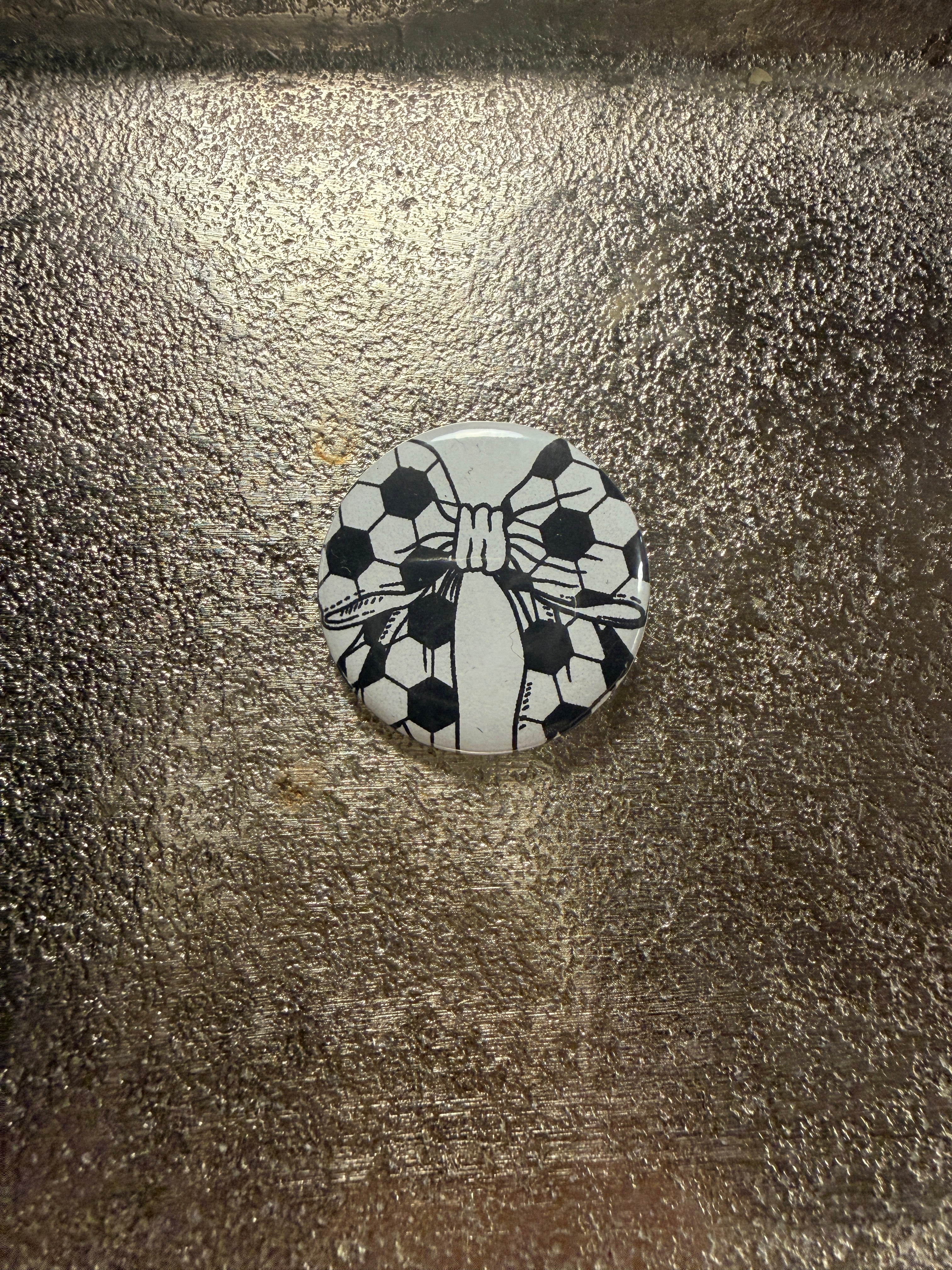 Mini Spirit Button Bow Soccer Ball