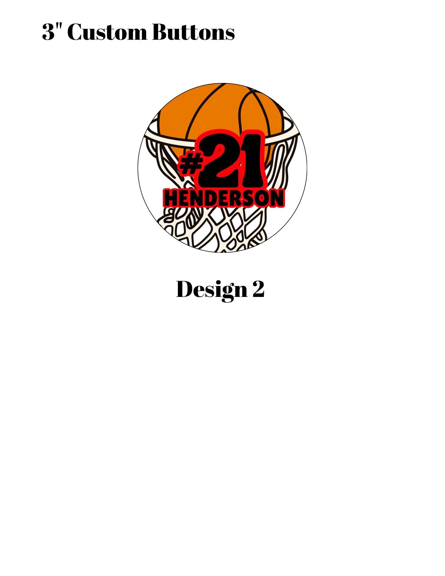 Large 3" Custom Player Button