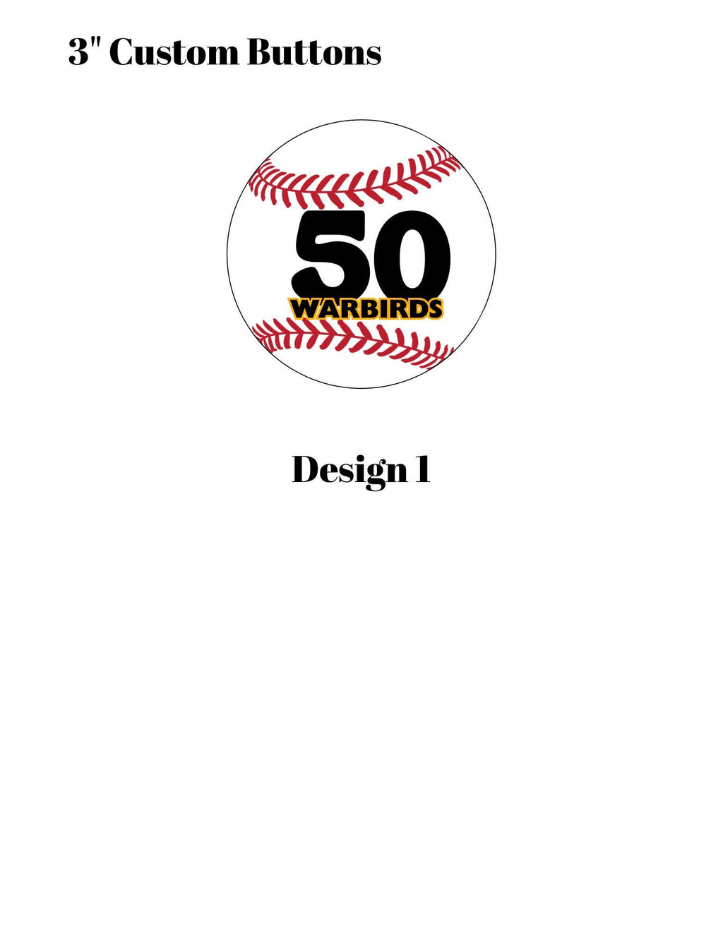 Large 3" Custom Player Button