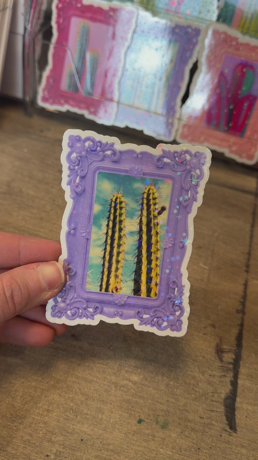 Lavender Frame w/ Cactus Sky Sticker